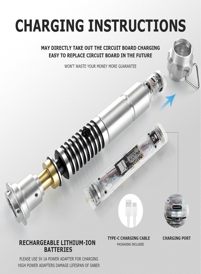CVCBSER Upgrade App Control LK Dueling Lightsaber, Motion Control 16 Sets Sound Effects 3 Light Effects and 16 Colors Change, Smooth Swing Metal Light Sabers for Adults (RGB-LK) - Image 5